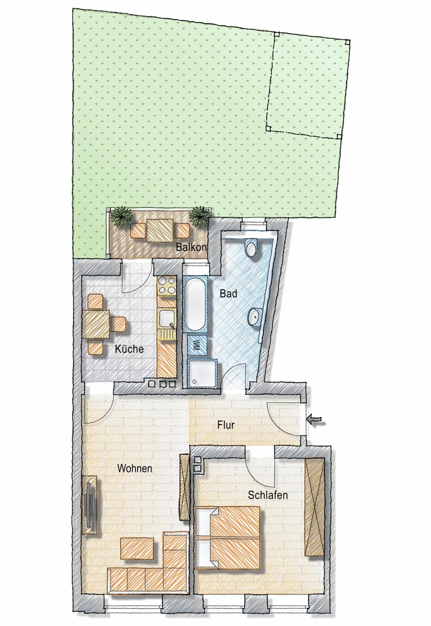 Bohnapartments - Altstadtoase - Balkon Und Garten - Wlan 埃尔福特 外观 照片